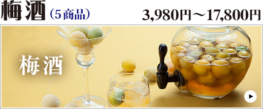 梅酒（6商品）2,980円～14,480円